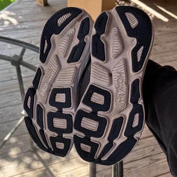 Hoka Bondi 7 Gray/peach/navy Athletic Shoes - Picture 4 of 11